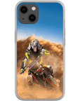 Funda para móvil personalizada 'El piloto de motocross'