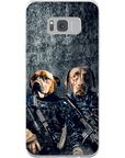 Funda personalizada para teléfono con 2 mascotas 'The Navy Veterans'