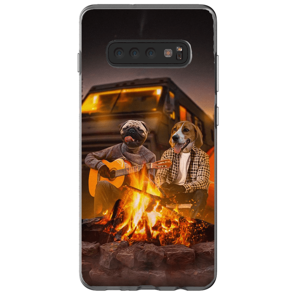 Funda personalizada para teléfono con 2 mascotas &#39;The Campers&#39;