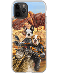 Funda personalizada para teléfono con 2 mascotas 'Dogati Riders'