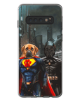 Funda personalizada para teléfono con 2 mascotas 'Superdog &amp; Batdog'