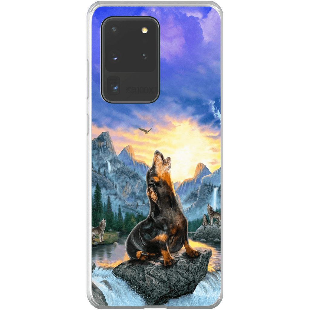 Funda para móvil personalizada &#39;El lobo retro&#39;