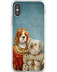 Funda personalizada para teléfono con 2 mascotas 'Reina y Princesa'