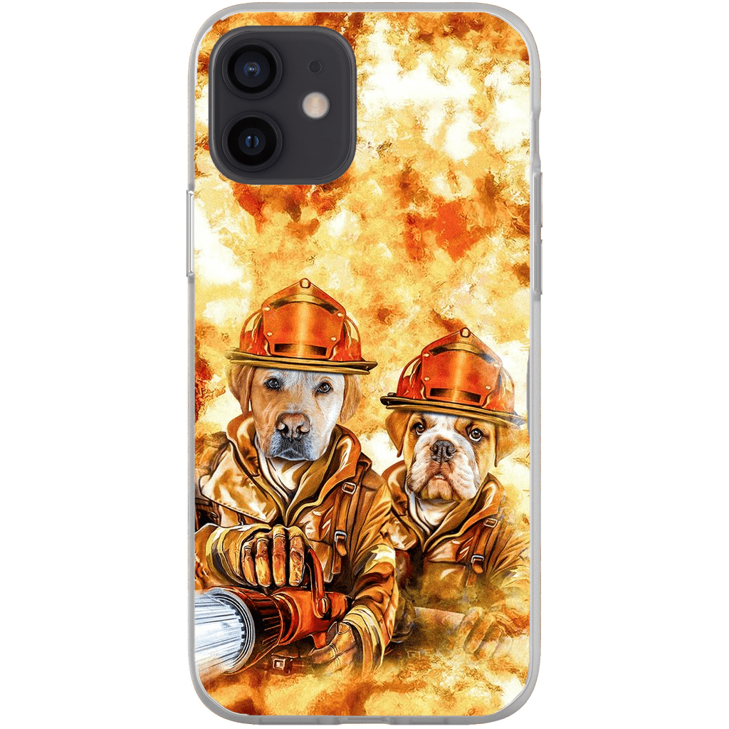 Funda personalizada para teléfono con 2 mascotas &#39;Los Bomberos&#39;