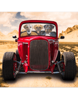 Póster personalizado con 3 mascotas 'The Hot Rod'