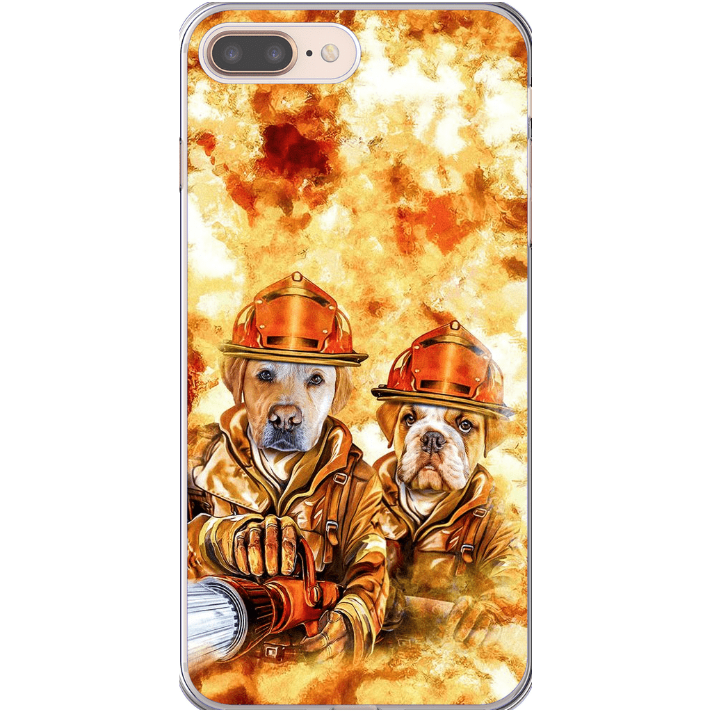 Funda personalizada para teléfono con 2 mascotas &#39;Los Bomberos&#39;