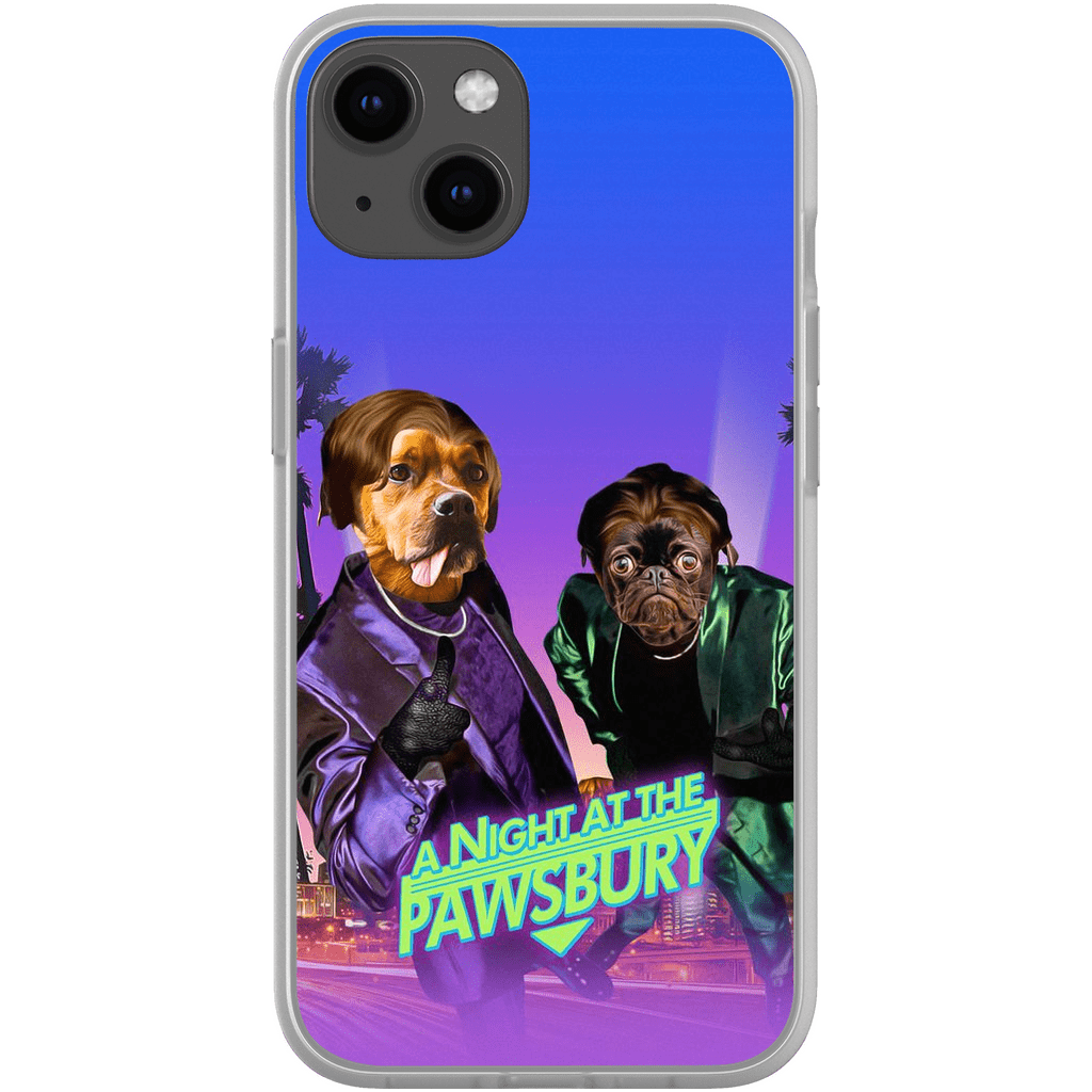 Funda personalizada para teléfono con 2 mascotas &#39;Una noche en Pawsbury&#39;