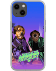 Funda personalizada para teléfono con 2 mascotas 'Una noche en Pawsbury'