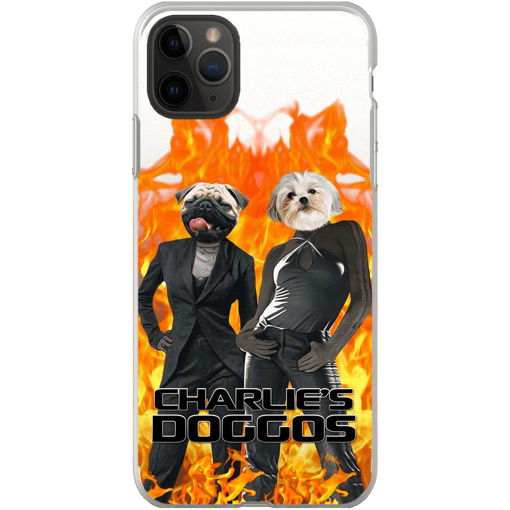 Funda personalizada para teléfono con 2 mascotas &#39;Charlie&#39;s Doggos&#39;