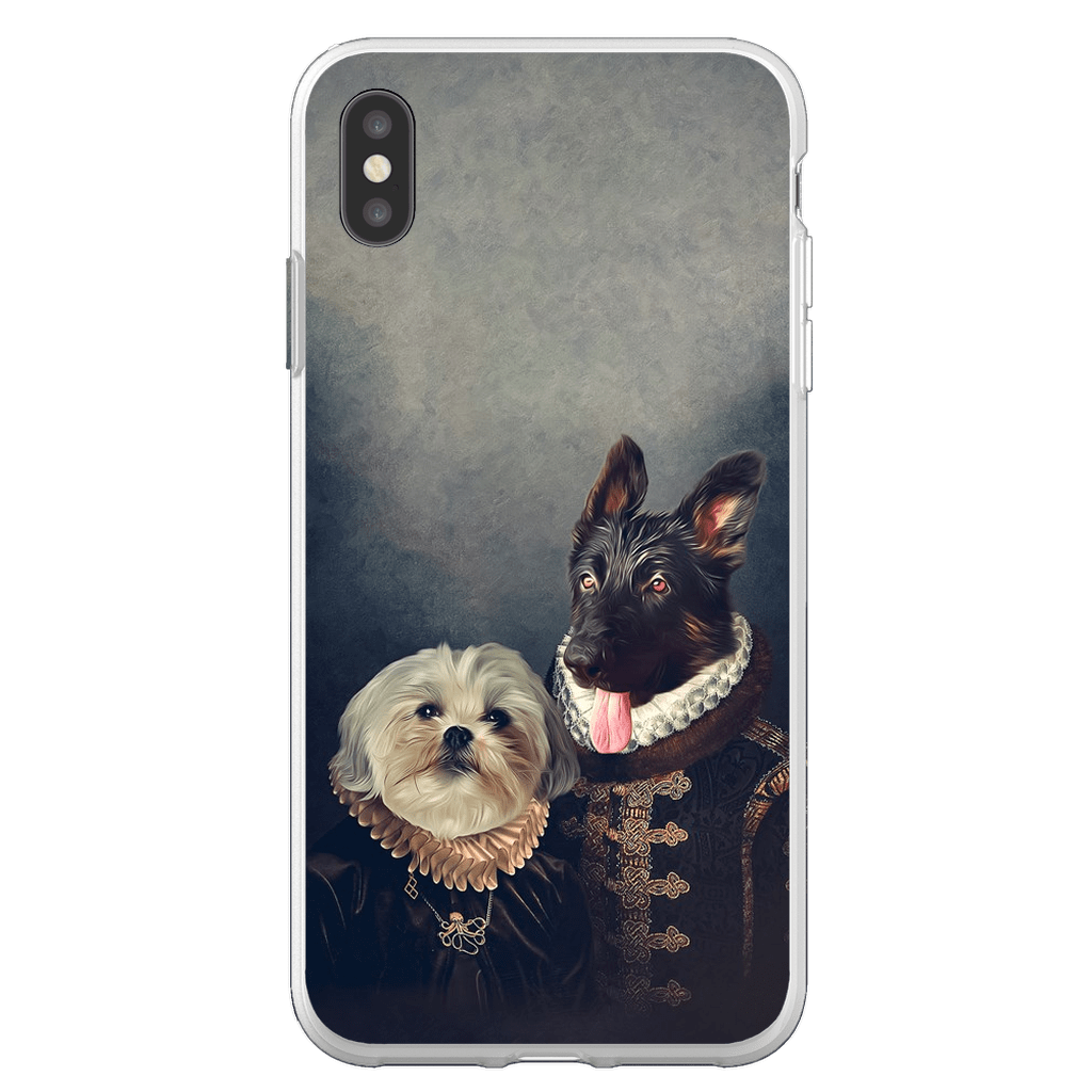 Funda personalizada para teléfono con 2 mascotas &#39;Duque y Duquesa&#39;