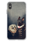 Funda personalizada para teléfono con 2 mascotas 'Duque y Duquesa'