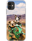 Funda personalizada para teléfono con 2 mascotas 'Kawadawgi Riders'