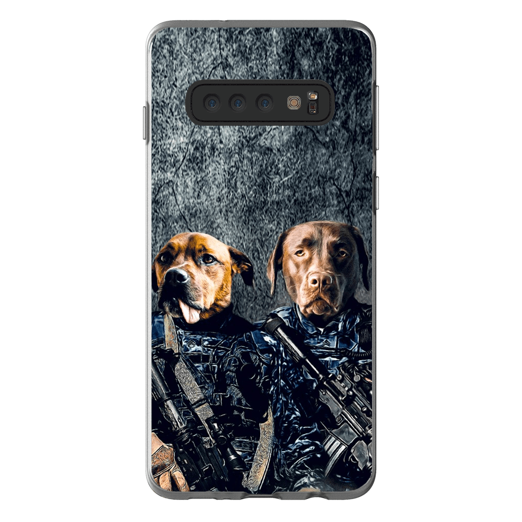 Funda personalizada para teléfono con 2 mascotas &#39;The Navy Veterans&#39;