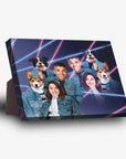 Lienzo de pie personalizado Lazer Portrait 2 Pet &amp; Humans de los años 80
