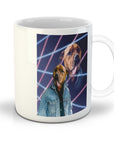 Taza personalizada para mascotas 'Lazer Portrait de los años 80'