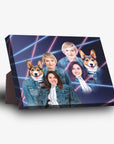 Lienzo de pie personalizado '1980s Lazer Portrait 1 Pet/Humans(Hembras)'
