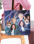 Bolsa de tela personalizada '1980s Lazer Portrait 1 Pet/Humans(Hembras)'