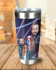 Vaso personalizado '1980s Lazer Portrait Pet(Female)/Human(Male)'