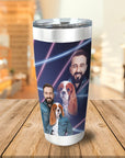 Vaso personalizado '1980s Lazer Portrait Pet(Female)/Human(Male)'