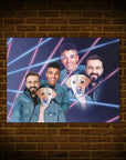 Póster personalizado 'Lazer Portrait 1 de los años 80, mascota/humanos (hombres)'