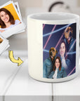 Taza personalizada '1980 Lazer Portrait Pet (Masculino)/Humano (Femenino)'