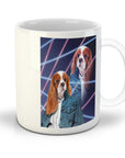 Taza personalizada para mascota 'Retrato Lazer de los años 80 (mujer)'