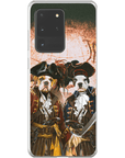 Funda personalizada para teléfono con 2 mascotas 'Los Piratas'