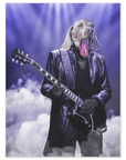 Póster Perro personalizado 'The Rocker'