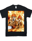 Camiseta personalizada con 2 mascotas 'Los Bomberos'