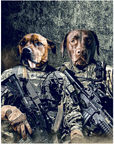 Rompecabezas personalizado de 2 mascotas 'The Army Veterans'