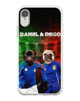 'Italy Doggos' Funda personalizada para teléfono con 2 mascotas