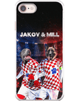 'Croatia Doggos' Funda personalizada para teléfono con 2 mascotas