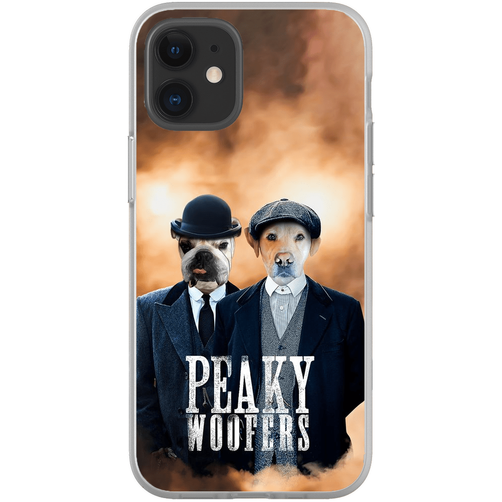 Funda personalizada para teléfono con 2 mascotas &#39;Peaky Woofers&#39;