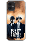 Funda personalizada para teléfono con 2 mascotas 'Peaky Woofers'