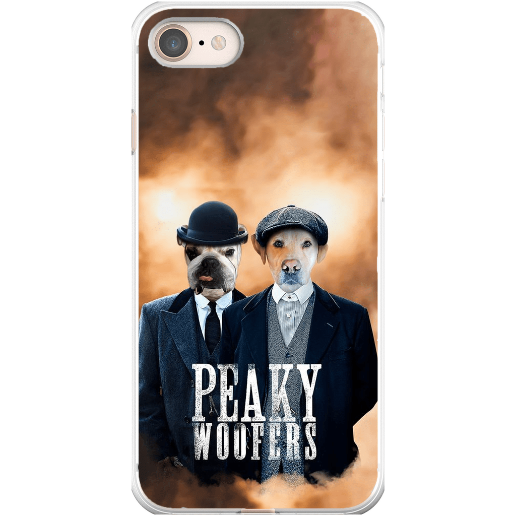 Funda personalizada para teléfono con 2 mascotas &#39;Peaky Woofers&#39;