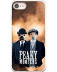 Funda personalizada para teléfono con 2 mascotas 'Peaky Woofers'