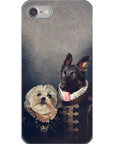 Funda personalizada para teléfono con 2 mascotas 'Duque y Duquesa'