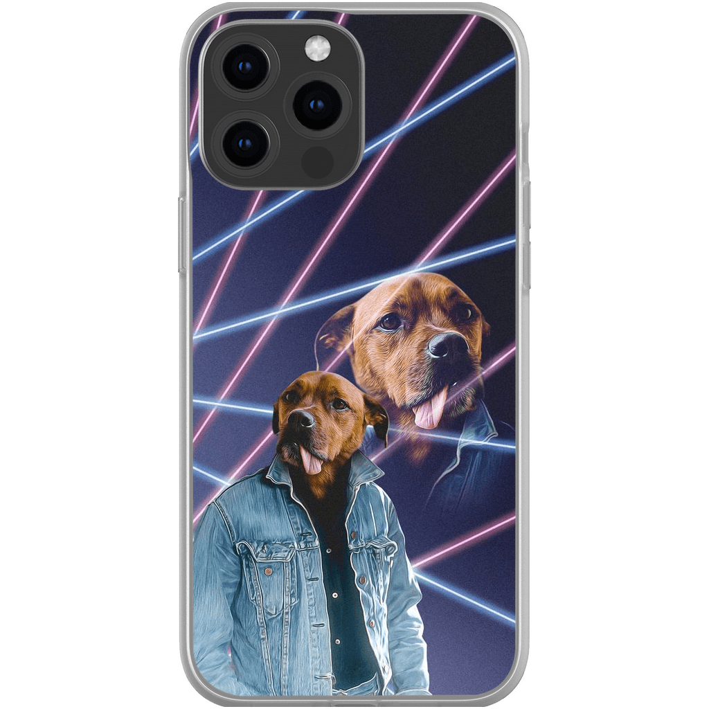 Funda personalizada para teléfono con mascota &#39;1980s Lazer Portrait&#39;