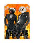 Lienzo personalizado para 2 mascotas 'Charlie's Doggos'