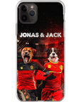 Funda personalizada para teléfono con 2 mascotas 'Belgium Doggos'