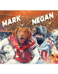 Póster Personalizado para 2 mascotas 'Texas Horn Doggos'