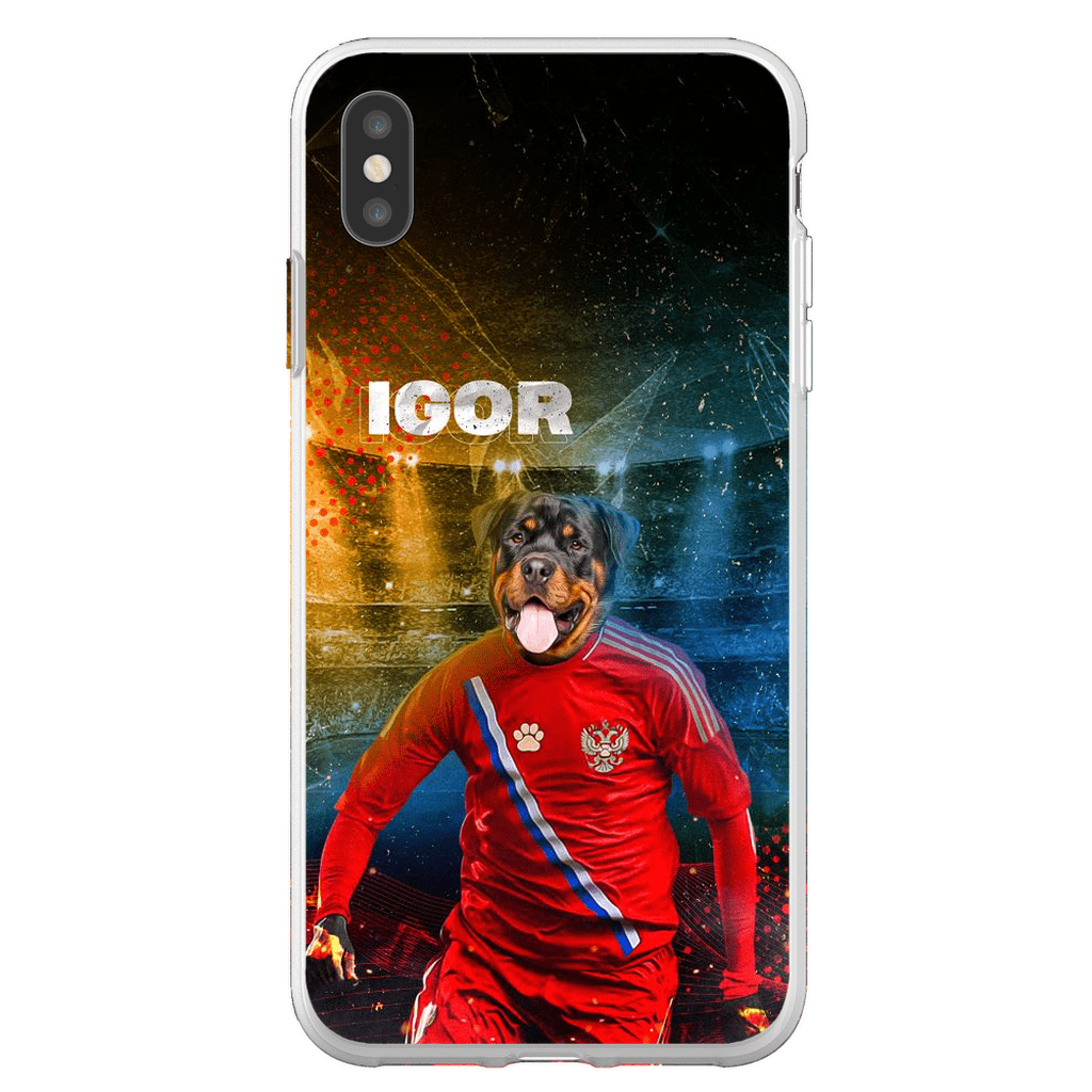 Funda para móvil personalizada &#39;Russia Doggos Soccer&#39;