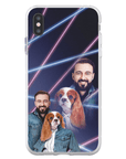 Funda para teléfono personalizada Lazer Portrait Pet (femenino)/humano (masculino) de los años 80