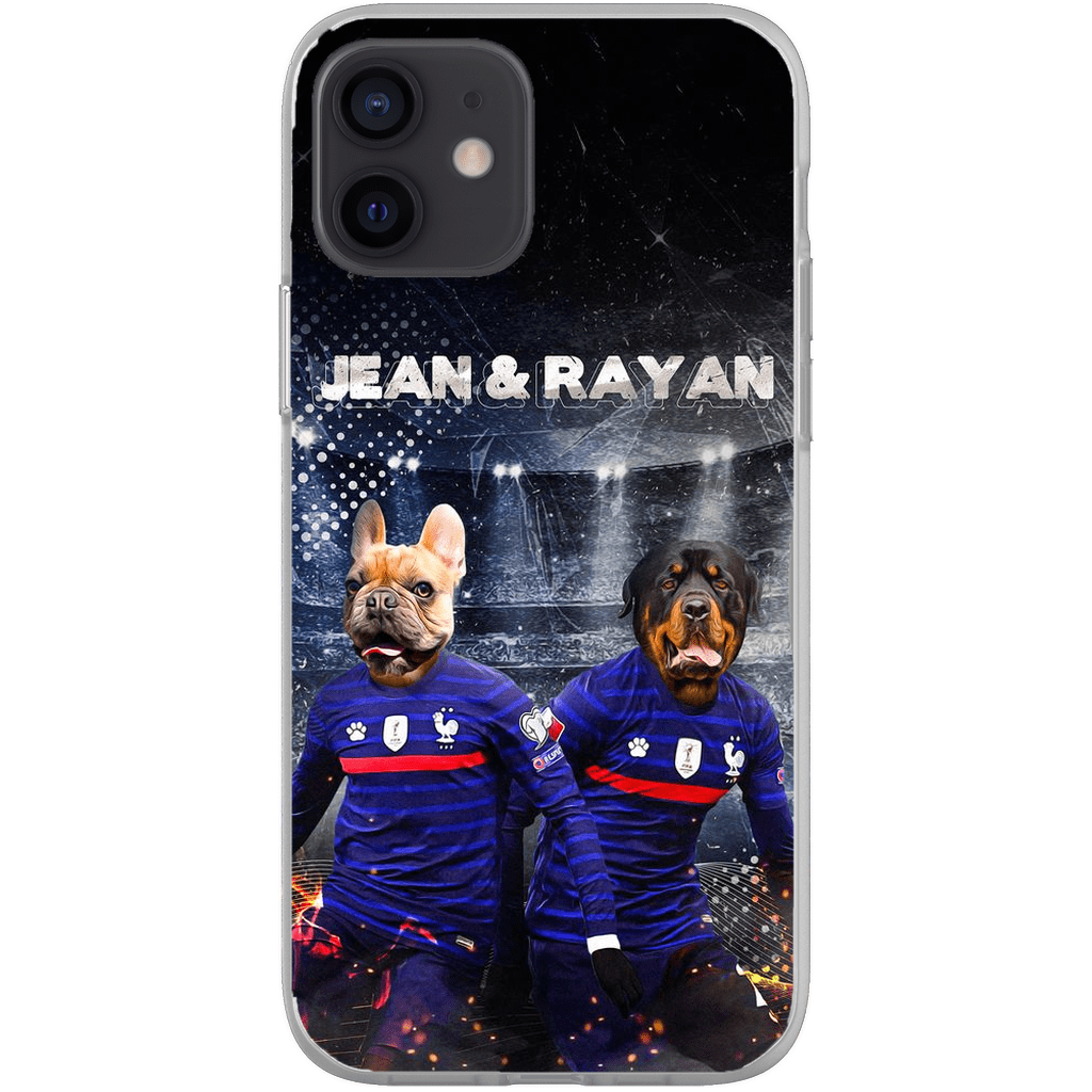 Funda personalizada para teléfono con 2 mascotas &#39;France Doggos&#39;