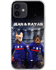 Funda personalizada para teléfono con 2 mascotas 'France Doggos'