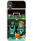 Funda personalizada para teléfono con 2 mascotas 'Boston Walkies'