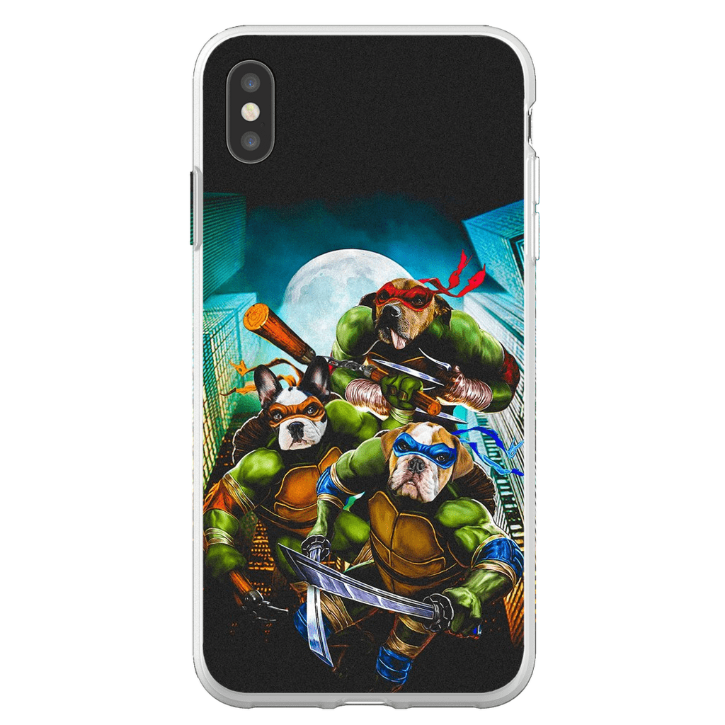 Funda personalizada para teléfono con 3 mascotas &#39;Teenage Mutant Ninja Doggos&#39;