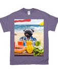 Camiseta personalizada para mascotas 'El perro de la playa' 