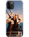 Funda personalizada para teléfono con 2 mascotas 'Titanic Doggos'