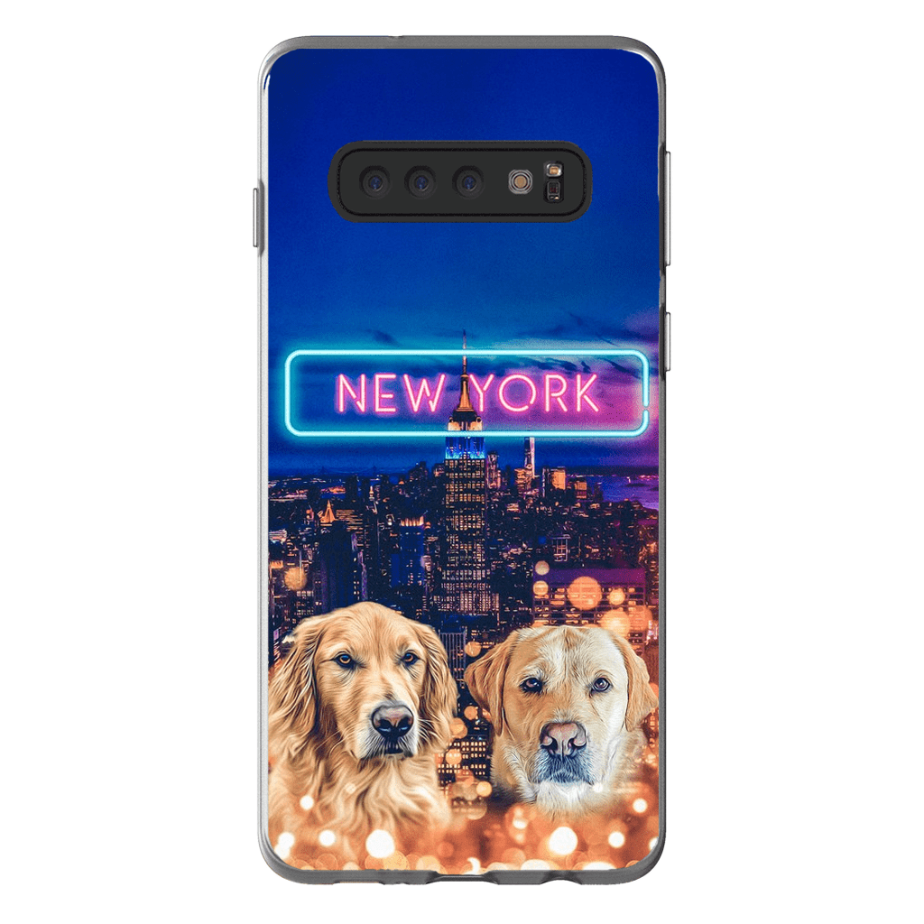 Funda personalizada para teléfono con 2 mascotas &#39;Doggos of New York&#39;